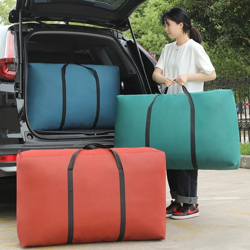 Foldable Quilt Storage Bag Large Capacity Handheld Luggage Bag Portable Travel Clothes Storage Organizer Zipper Unisex Tote storage bag travel bags clothes storage bags