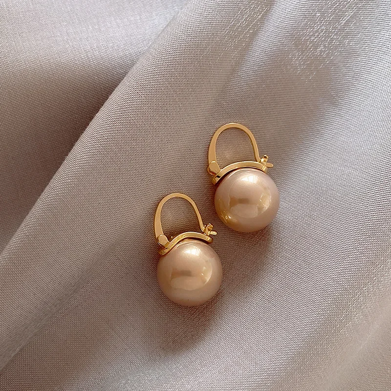 Pearl Earrings Drop Earrings Fashion Simulated Pearl Drop Earrings Women OL Simple Round Ear Ring Gifts Party Wedding Jewelry