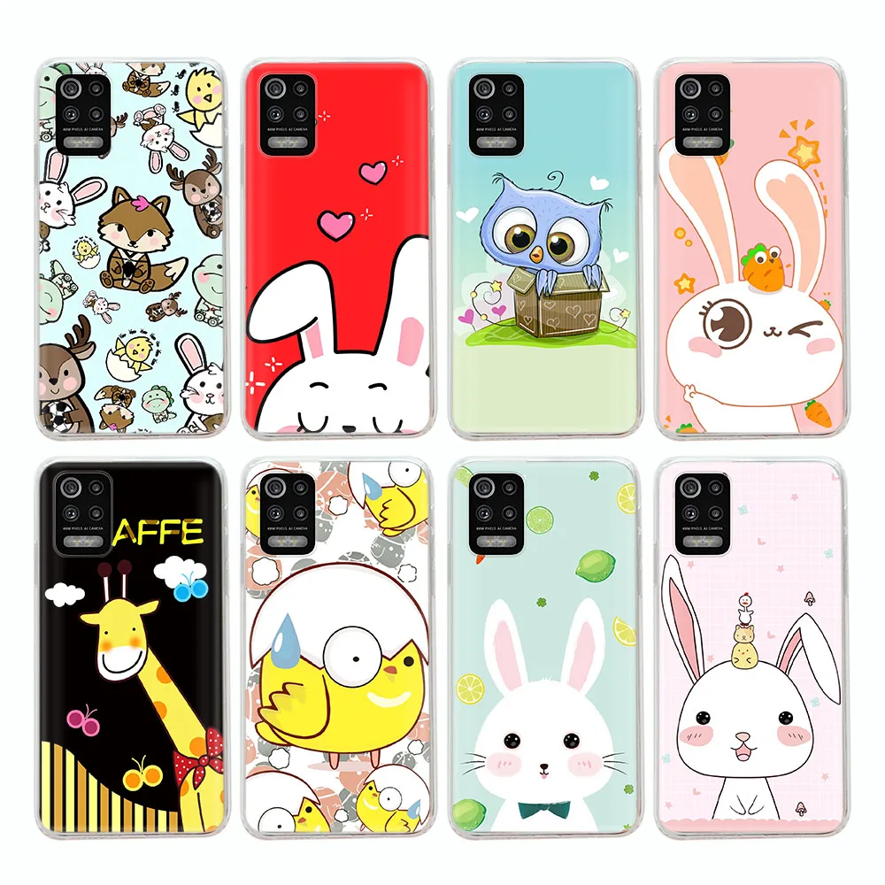 Custodia Trasparente Per Infinix Zero S5 Lite 8 8I Note X Neo 12 Hot 20I 20 Pro Cover Ets-14 Cute Animal Cartoon