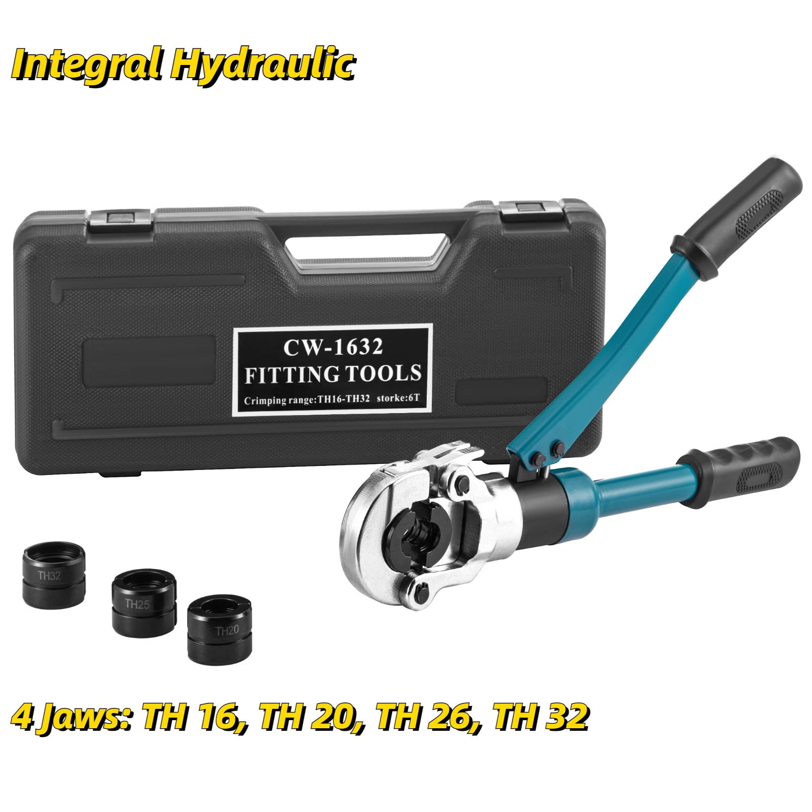 SucceBuy Hydraulic Pex Pipe Aluminum Plastic Tube Crimping Tool CW-1632 hydraulic crimping tool Pressure Plumbing crimper For PB