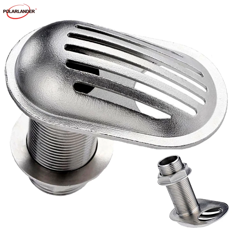 

With Intake Strainer Fitting Rowing Boats Accessories Yacht Marine Grade Stainless Steel 316 Thru Hull Inlet