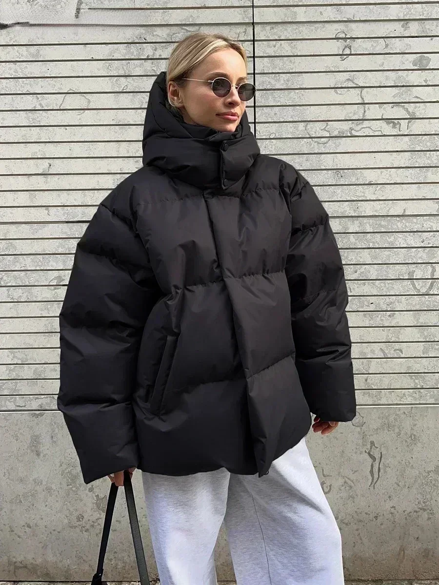 Wolfeel Quilted Jacket Women Winter Fashion Parkas Coat Vintage Bread Jacket Outwear Office Ladies Warm Cotton Puffer Jackets 3