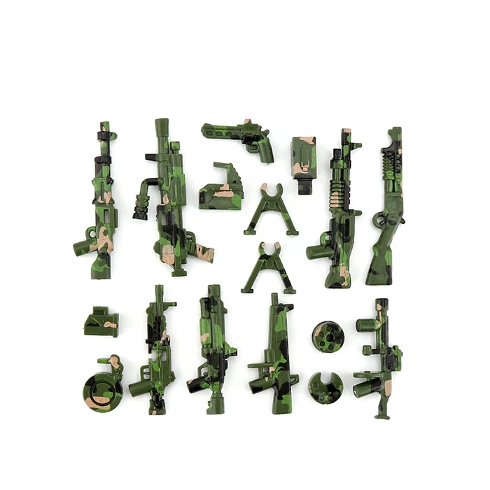 Military-Themed Building Blocks Set with Soldiers and Vehicles