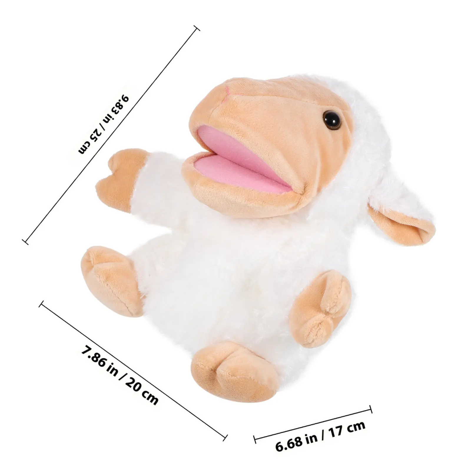 양 손인형 부드럽고 편안한 대화형 스토리텔링 교육용 손인형 어린이를 위한 부모-자녀 소통