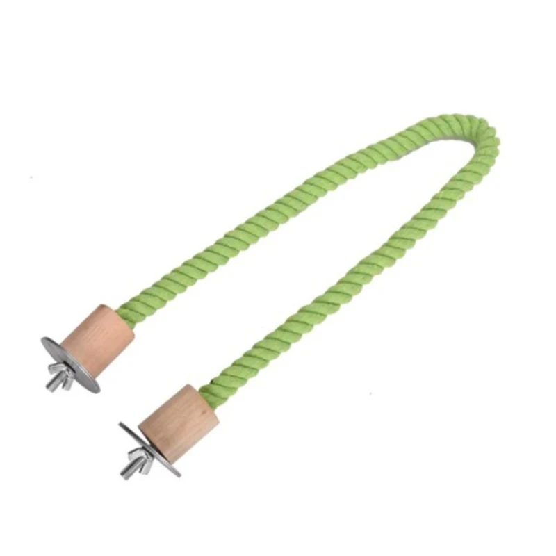 Bird Bite Toy Parrot Standing Woven Rope Toy Bird Chew Bendable Pet Parrot Standing Perches for Parakeet