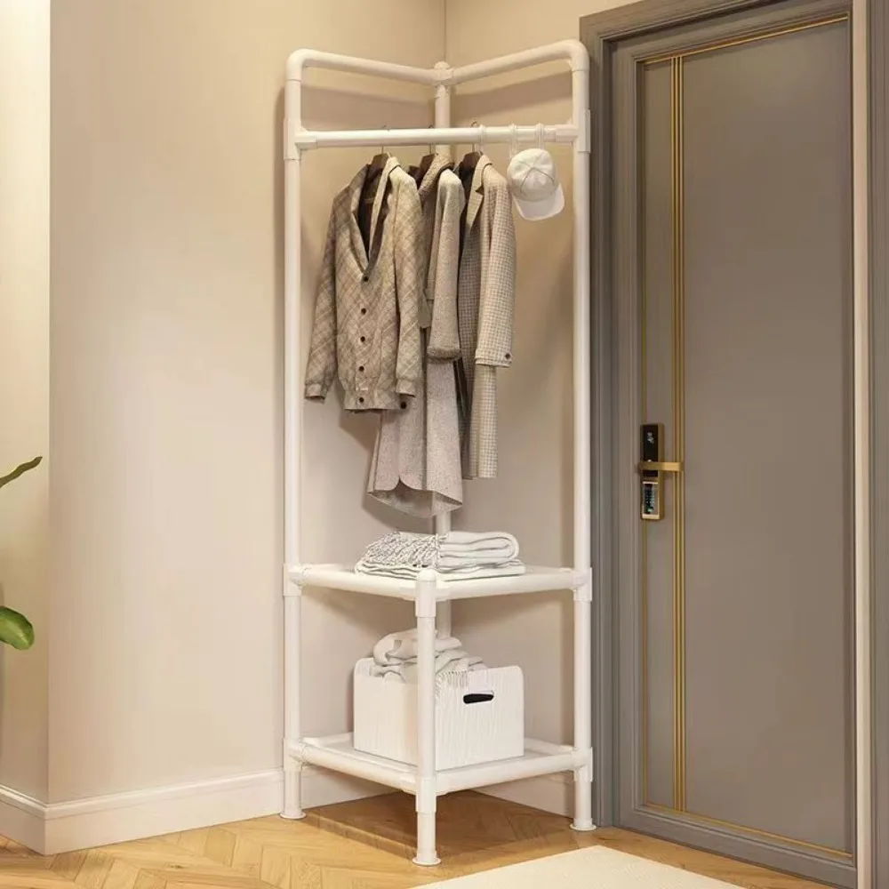 Clothes Rack Bedrooms Corner Clothes Rack Multi-Layer Nightstand Clothes Coat Racks Simple Household Bedroom Floor Standing Hangers Shelve