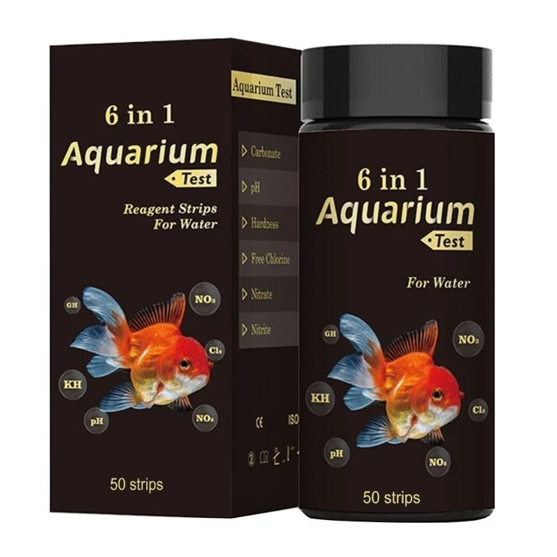 Aquarium Test Strips 50/100Pcs Aquarium Testing Strips for Freshwater Saltwater Pond 6/7-in-1 Test Strips for Fish Testing PH Nitrites Alkalinity