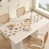 DK805-L Waterproof oil resistant no wash dining table mat tea table mat heat-resistant tea table mat PVC leather desk mat 4