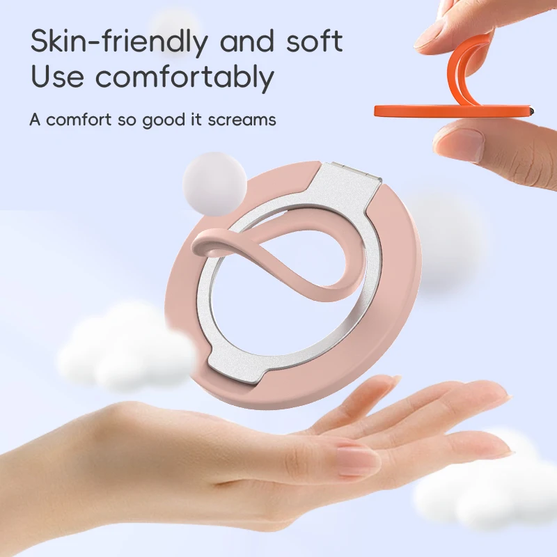Dual-Sided Silicone Magnetic Phone Grip & Stand - Anti-Drop Holder