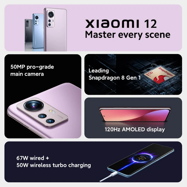 Xiaomi 12 128GB 8GB Ram (FACTORY UNLOCKED) 6.28 50MP (Global)