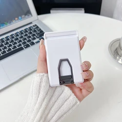 Clear Magnetic Card Holder Wallet Case with Foldable Phone Stand and Card Slots (A2)
