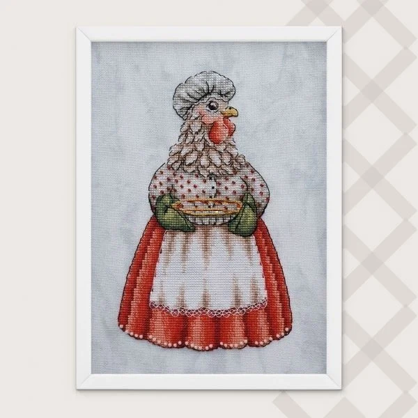 

hen cook 23-31 Embroidery,DIY 14CT Unprinted Arts Cross stitch kits Set Cross-Stitching Home Decor