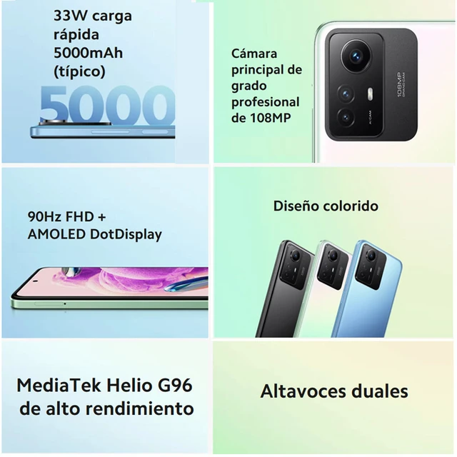 Global Version Xiaomi Redmi Note 12S 8GB 256GB Helio G96 108MP Camera 90Hz  6.43 AMOLED DotDisplay 33W Fast Charging 5000mAh