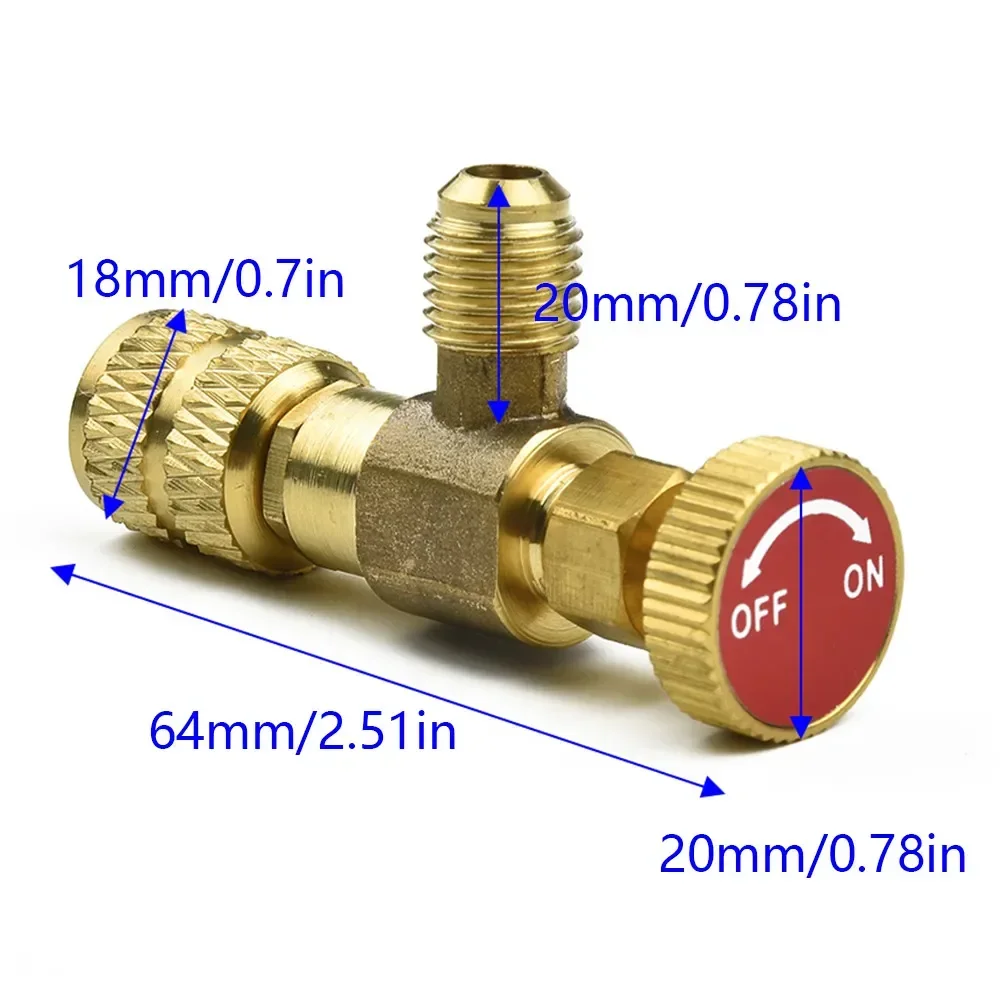 Car AC Control Valve Control Valve Flow Accessories For 1/4"-5/16" Refrigeration Safety Service