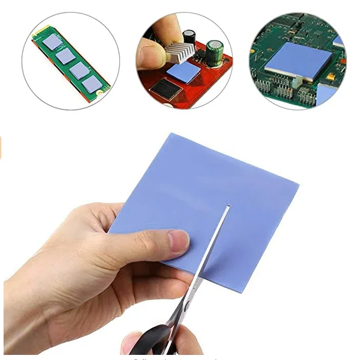Thermal Pad 100X100mm GPU CPU Laptop Heatsink Cooling 6.0W/mK Motherboard Silicone Grease Pad