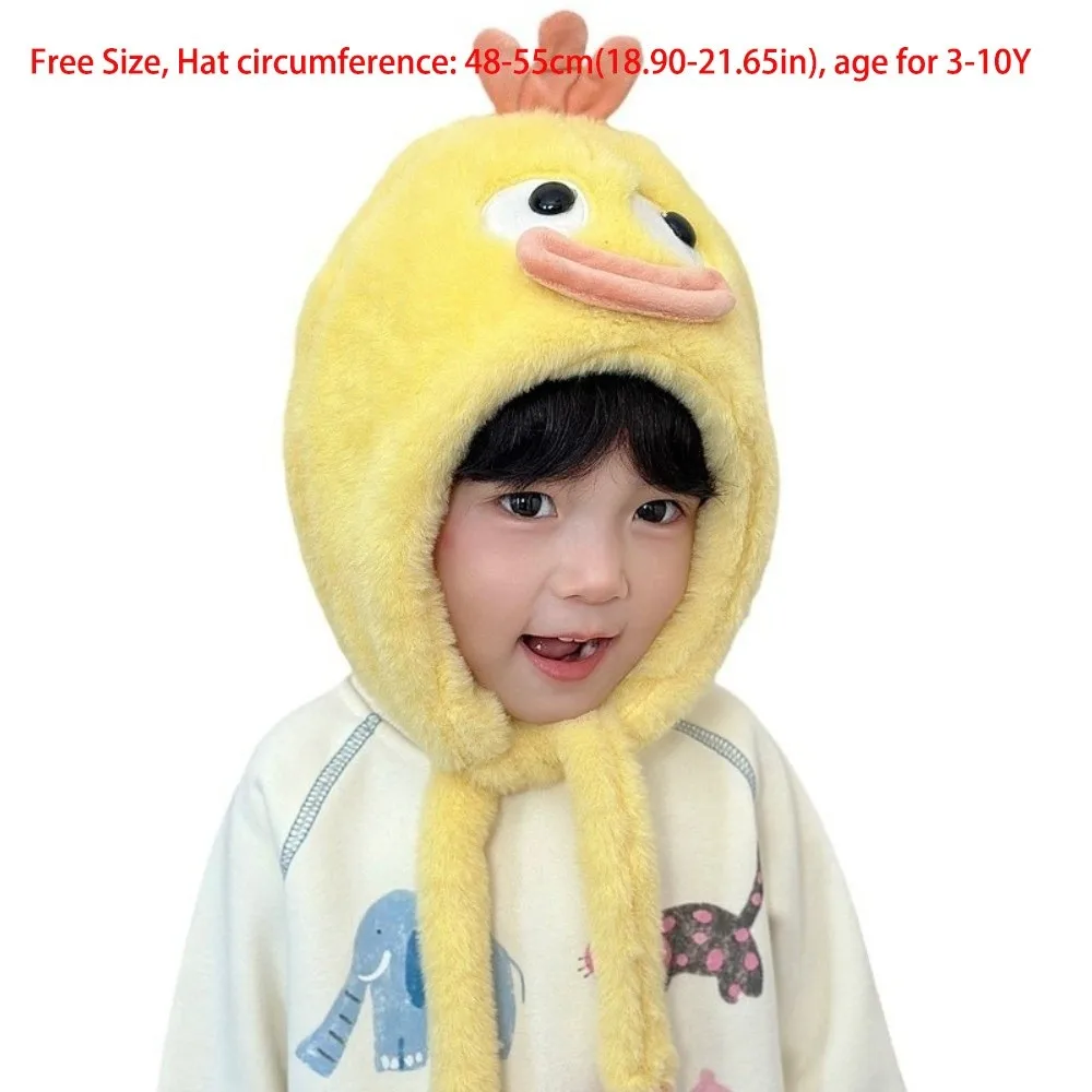 Cute Integrated Hat Scarf Set Windproof Coldproof Pullover Cap Warm Ear Protection Hat for Outdoor Cycling Skiing