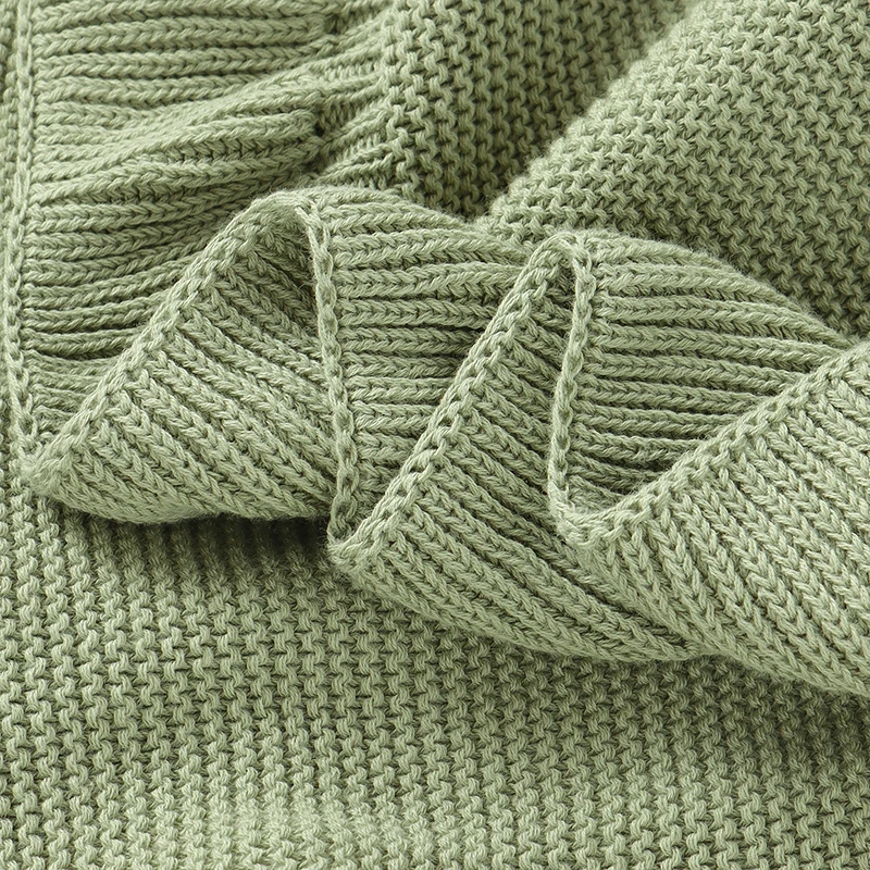 Skin-friendly Solid Color Flouncing Muslin Baby Swaddle Blankets Soft Newborn Security Blankets Knitted Infant Receiving Blanket 4