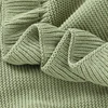 Skin-friendly Solid Color Flouncing Muslin Baby Swaddle Blankets Soft Newborn Security Blankets Knitted Infant Receiving Blanket 4