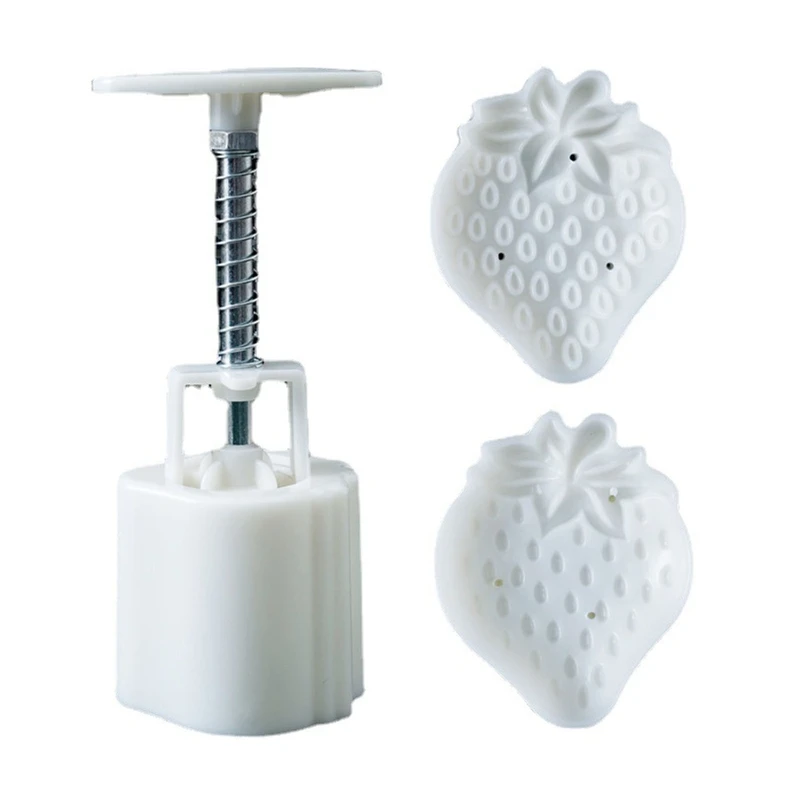 

Cookie Stamps Strawberry Moon Cake Mold Set Festival DIY Hand Press Gadget D08D