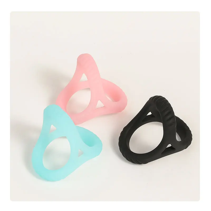 3 Color Triangle Men's Penis Ring Sex Product Delay Ejaculation Cock Ring SM Sperm Lock Long Lasting Chastity Cage for Men Gay