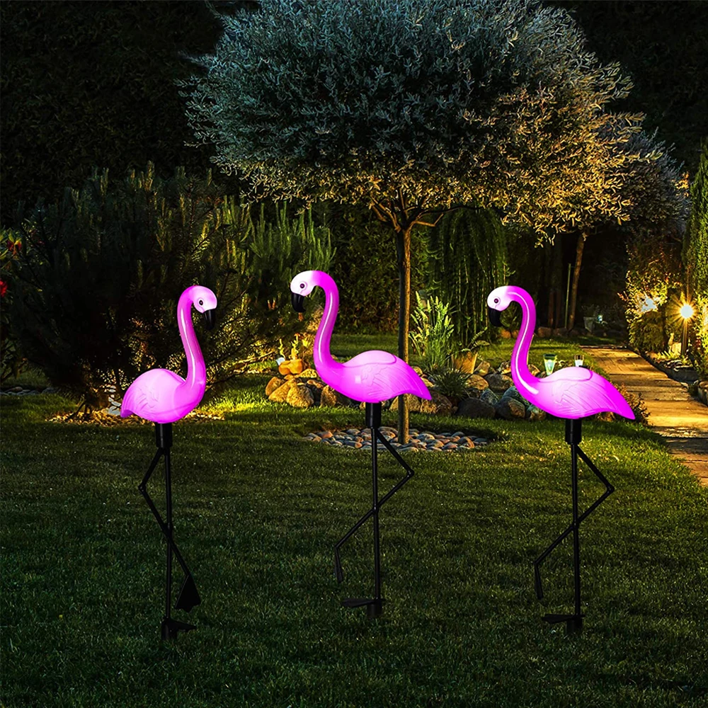 Flamingo Solar Lights Outdoor Solar Decorations Lawn Garden Ornaments Yard Waterproof Stake Lights for Christmas Patio solar lights,solar wall lamp,solar ground lights,led fairy lights,lawn lamp,garden lighting