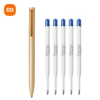 Original Xiaomi Mijia Metal Sign Pens PREMEC Smooth Switzerland Refill 0.5mm Signing Pens Mi Aluminum Alloy Pens Black Blue ink 2