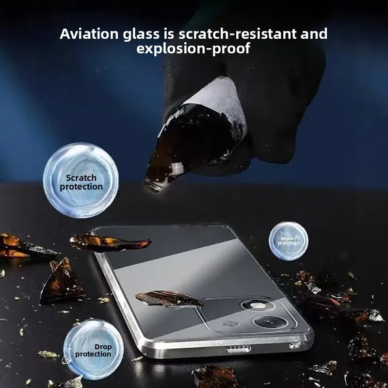 Stylish 360° Full Coverage Drop-Proof Case with High-Definition Double-Sided Glass
