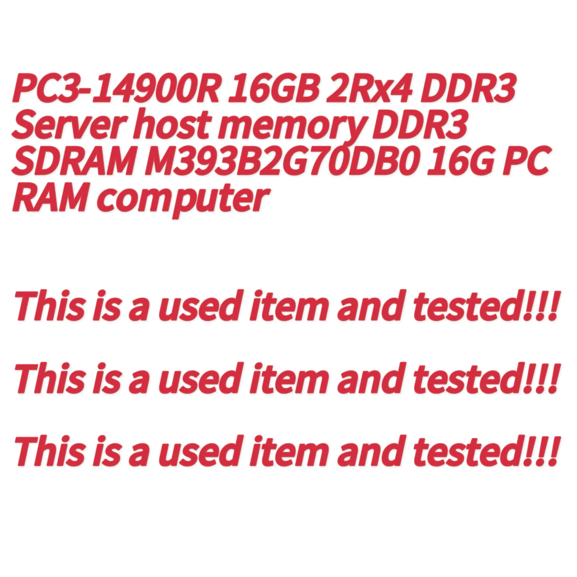 PC3-14900R 16GB 2Rx4 DDR3 Server Host Memory DDR3 SDRAM M393B2G70DB0 16GB PC RAM Computer