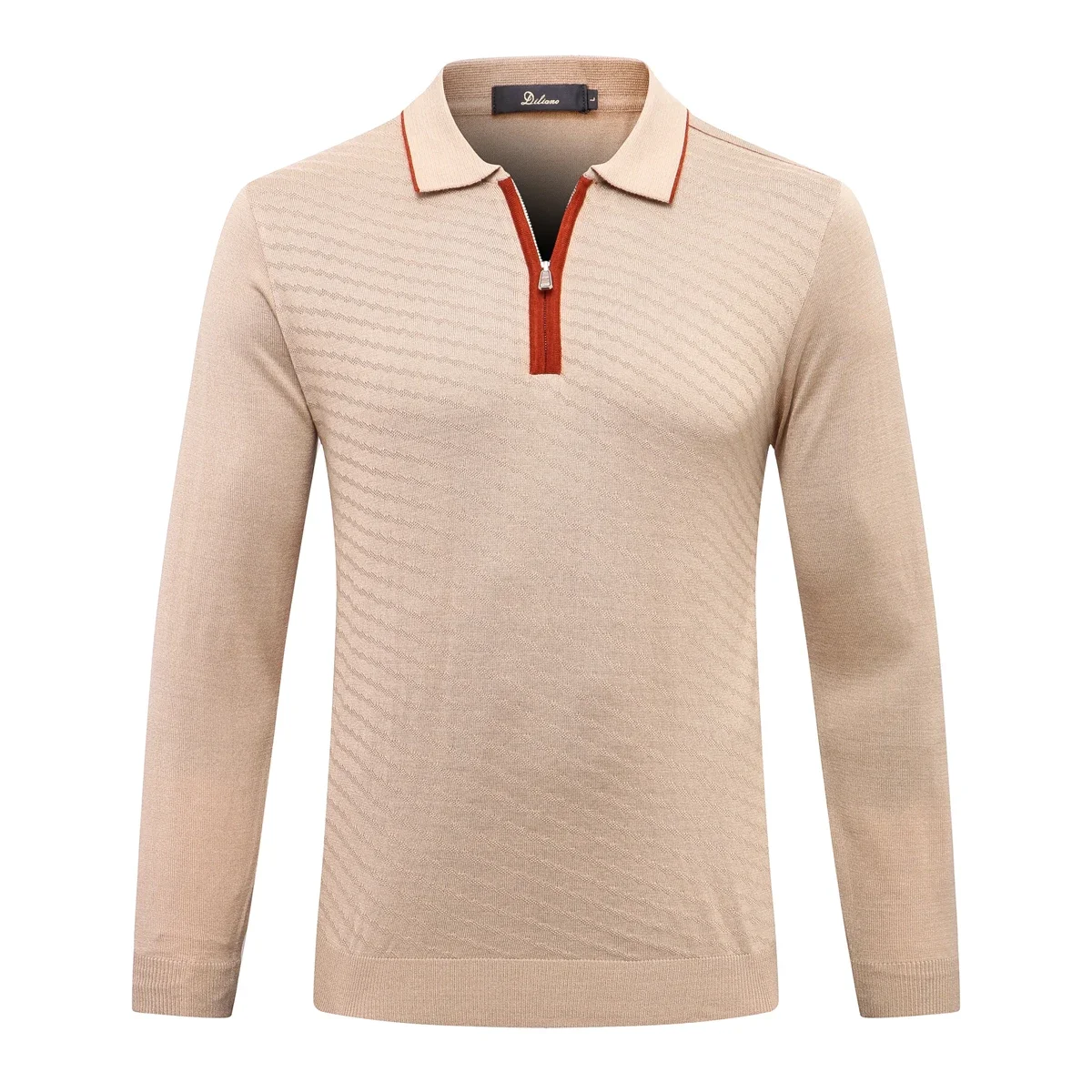 OECHSLI Sweater Wool 2025 New Men's Long sleeved is Soft fashion stripe color matching comfortable Suitable for gentleman M-5XL 5