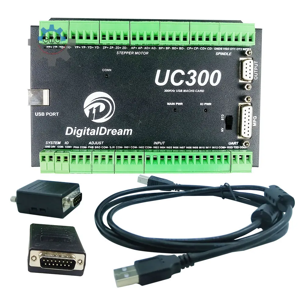 Nvum Upgrade Cnc Mach3 Usb Motion Controller Uc300 3/4/5/6 Axis Control Card Per Fresatrice Macchina Per Incidere Fai Da Te
