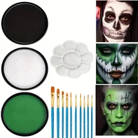 30G Water Solubility Monochromatic Body Paint Black And White Makeup Face Paint Halloween Party Waterproof Makeup Body Painting 1