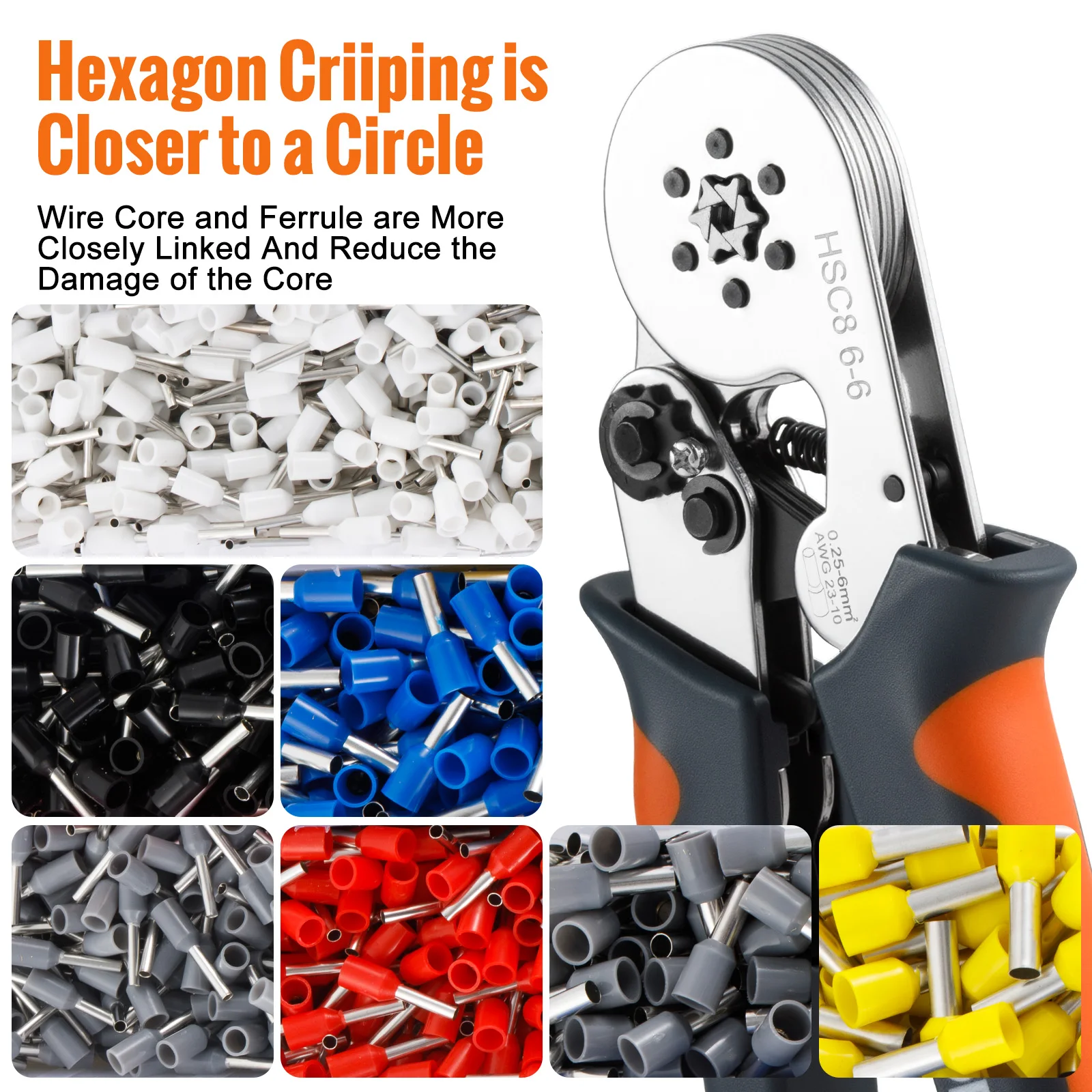 Video Su Come Usare Un Hsc8 6-4A Mini Pinza Crimpatrice, Strumento Manuale Per Crimpatura A Ratto Auto-Regolabile Per Ferrule - Foto 5