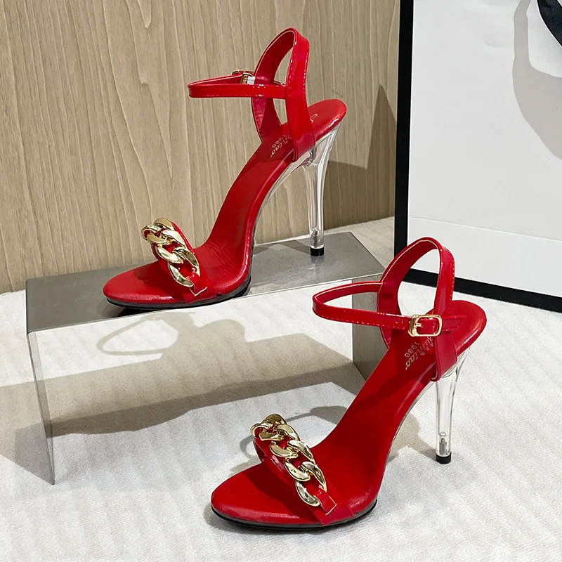 

34-43 Sexy Super High Heels 11CM Stiletto Waterproof Platform Sandals Transparent Crystal Wedding Shoes Wedge sandals