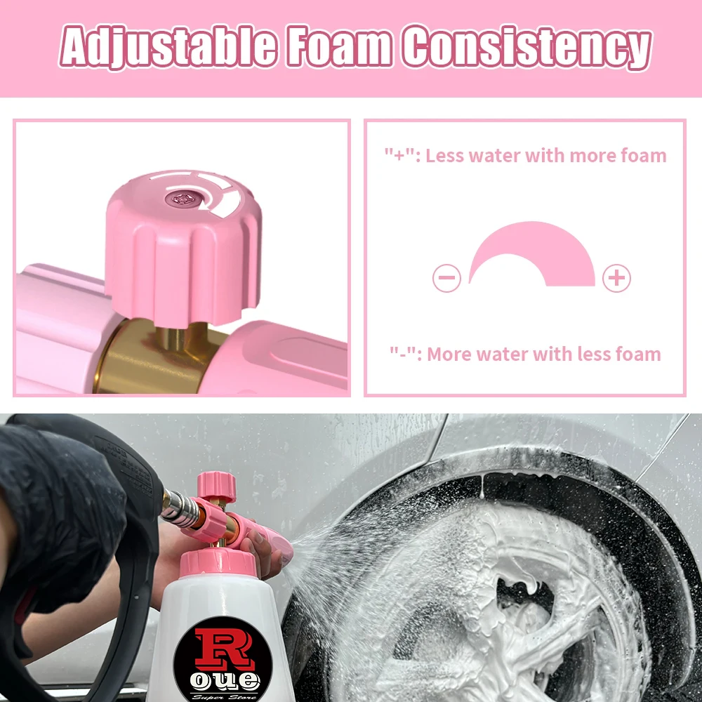Pistola Schiuma Idropulitrice 4000 PSI - Con 5 Ugelli E Bottiglia 1L, Per Auto E Lavaggio - Foto 4