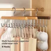 8 Hooks Bra Hanger Belts Camisole Clothes Organizer Rack Tie Hats Scarf Holder Non-slip Space Saving Wardrobe Storage 4
