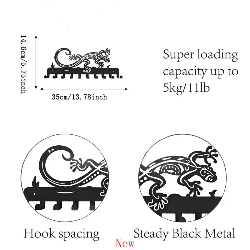 

Металлическая настенная вешалка-держатель для полотенец, 10 крючков