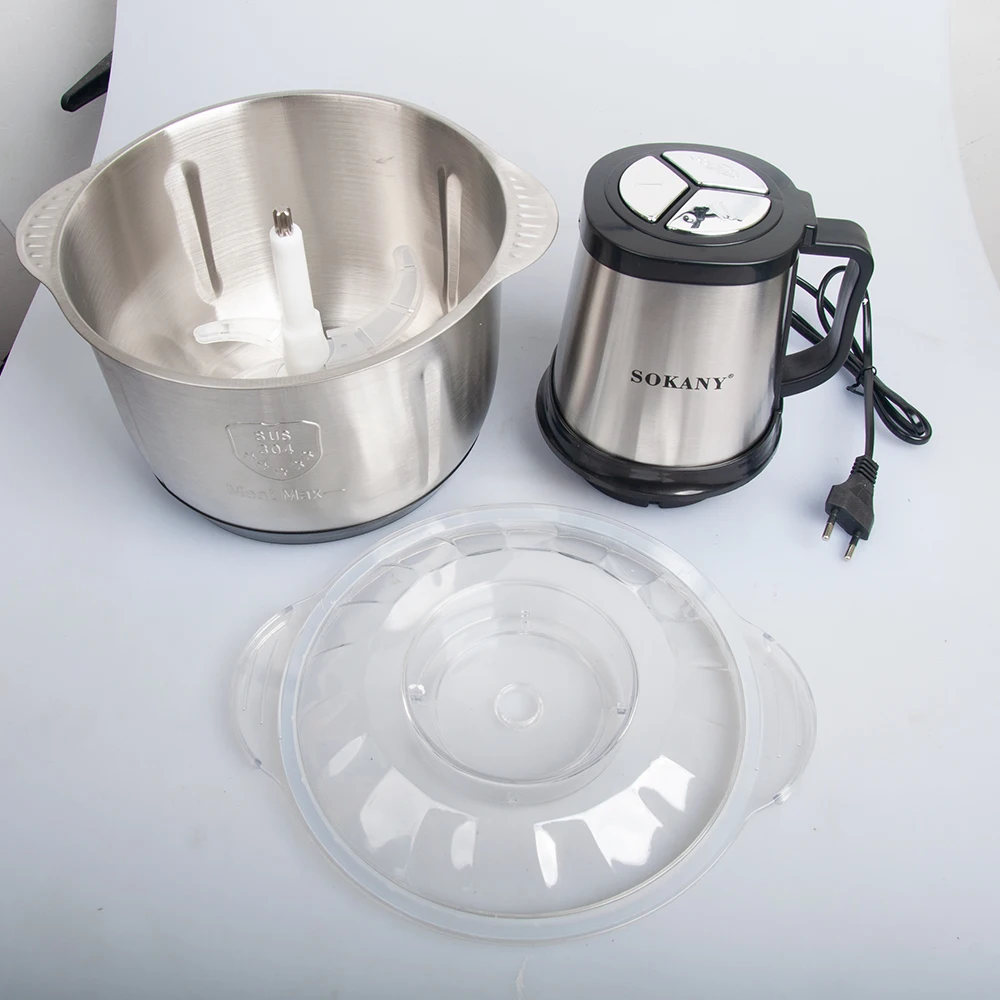 Houselin 5-liters Food Processors, Electric Chopper with Meat Grinder & Veggie Chopper - with Powerful 800W Copper Motor 5