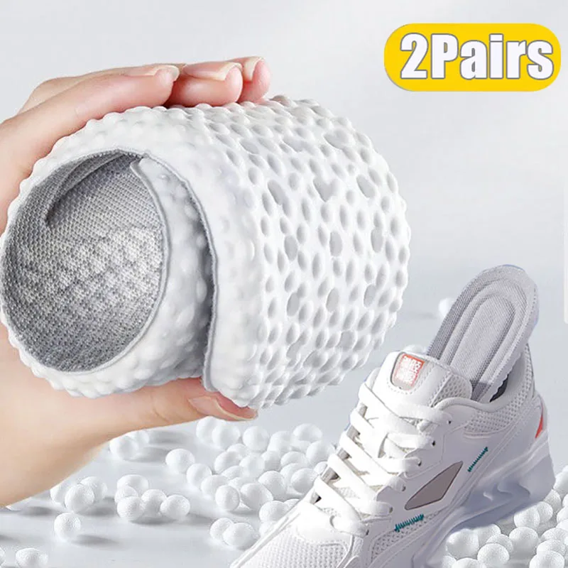 

Sports Shoe Insoles Soft sole Boost Shockproof Emulsion Sweat-absorbing Deodorizing Men Women Cut Size Shoe Pads Mesh Insole