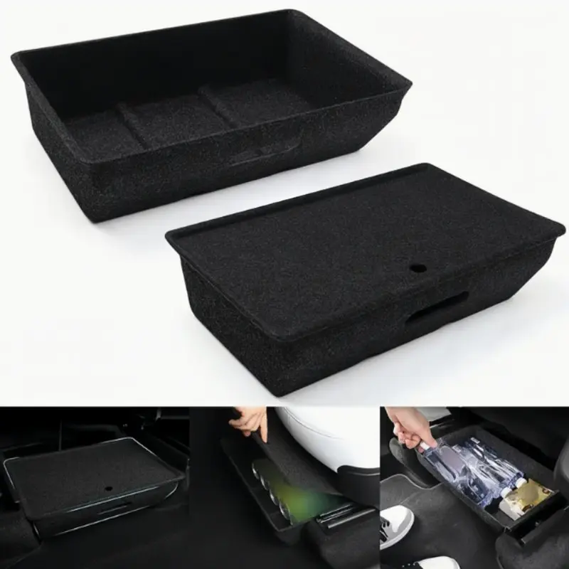 Under Seat Storage Box Suitable for Felt Texture TPE Storage Under the Case Auto Parts Under Seat Storage Box Suitable for Felt Texture TPE Storage Under the Case Auto Parts