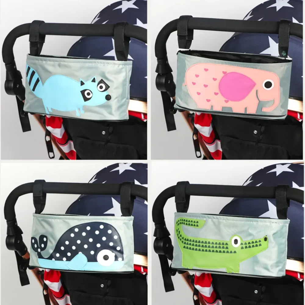 

Large Capacity Stroller Bag Multifunctional Waterproof Organizer Storage Bag Animal Print Easy To Clean Travel Bags Baby