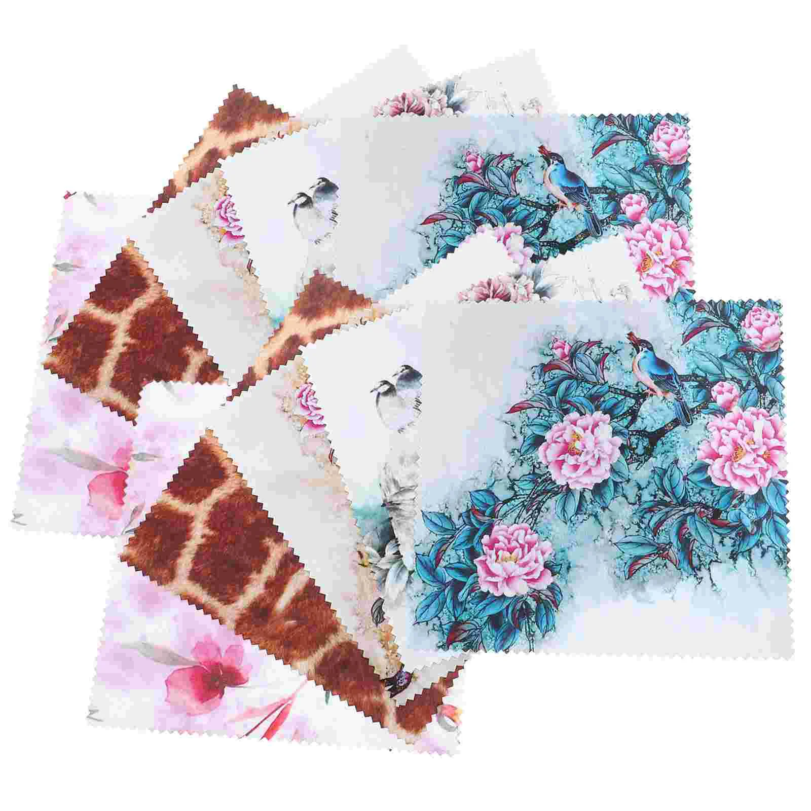 

10 Pcs Glasses Cleaning Cloth for Eyeglasses Cleaner Wipes Printing Microfiber Superfine Cloths Phone