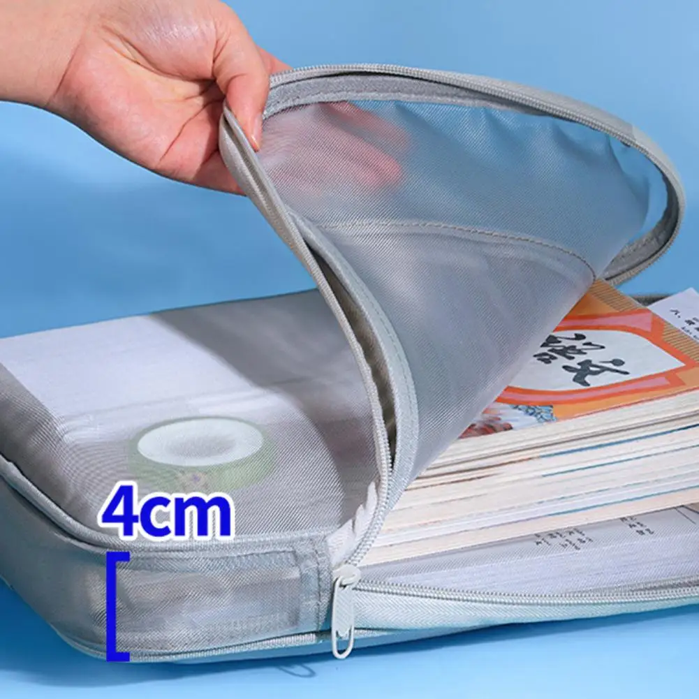 

Book Storage Organizer Capacity Mesh Document Bag for Home Office School Transparent File Holder with Student for Filing