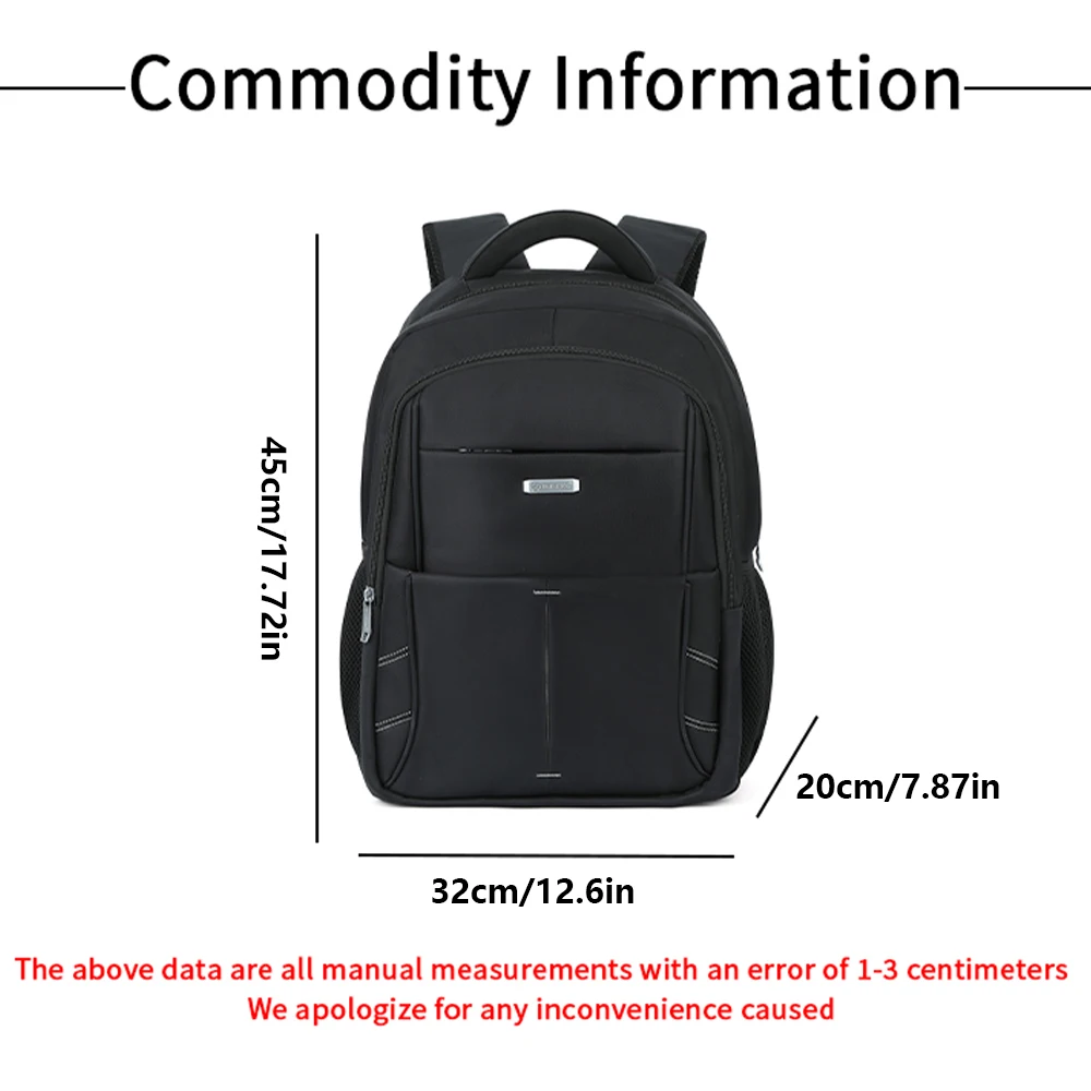 1Pcs Men's Extra-Large Capacity Backpack, Durable Oxford Cloth School Bag, Multi-Compartment Design, Suitable for Business Trips, Travel and Leisure Backpack