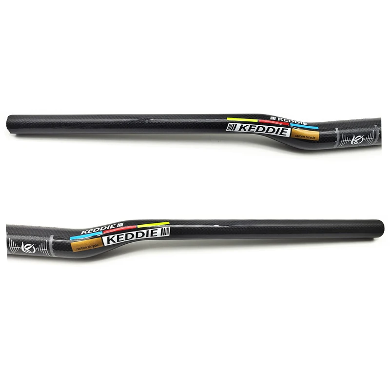 MTB Bicycle Handlebar Full Carbon 31.8*600-760mm T800 Carbon Lightweight Riser Flat Bar 3K Matte