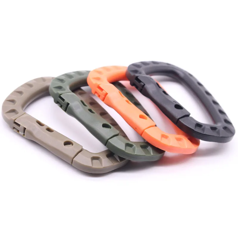 5 stücke Taktische 3,5 "Kunststoff Karabiner Molle Clip ITW Schlüsselbund D-Form Harte Frühling Schnalle Haken Für Outdoor wandern Camping Werkzeuge – Detail 9