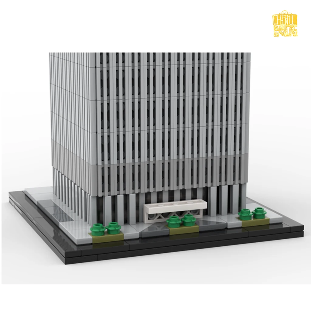 MOC-127129 세계 무역 센터 1 마천루 모델, PDF 드로잉 빌딩 블록 벽돌, 생일 크리스마스 선물