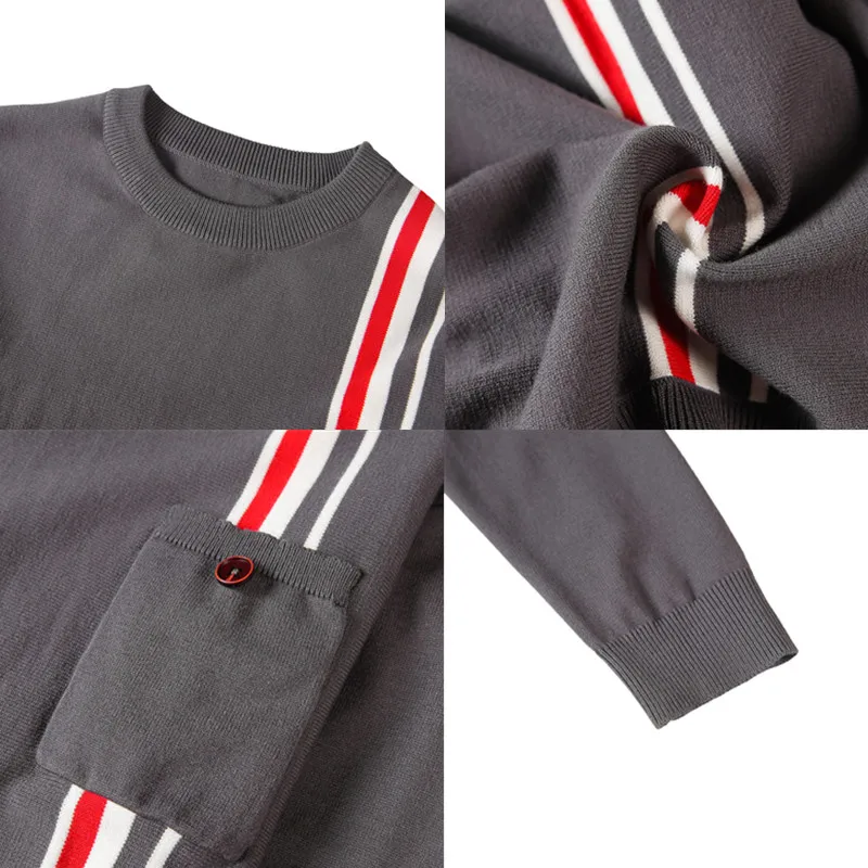 Autumn Casual Men's Sweater O-Neck Slim Fit Knittwear Mens Sweaters Pullovers Pullover Men  Brand Clothing M-4XL