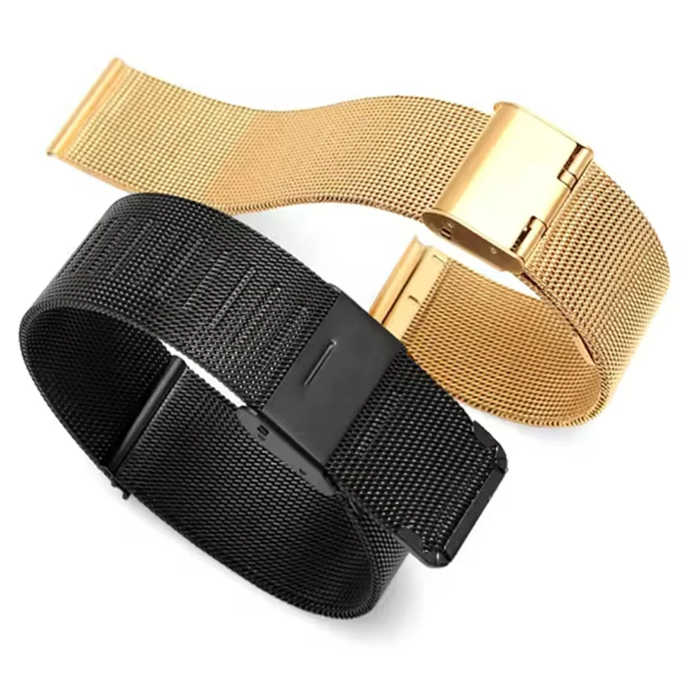 Elegant Milanese Mesh Stainless Steel Watchband – Premium Metal Bracelet Strap, 20mm/22mm
