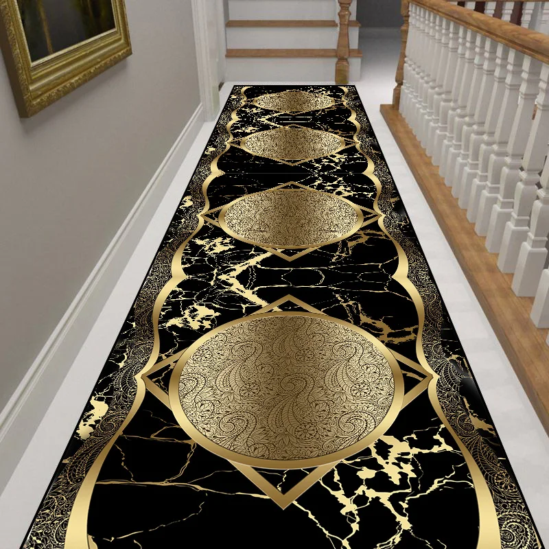 Bohemian Long Corridor Carpet Luxury European Decoration Hallway Rug Non-slip Easy Cleaning Floor Mat Stairway Runners Carpets 6