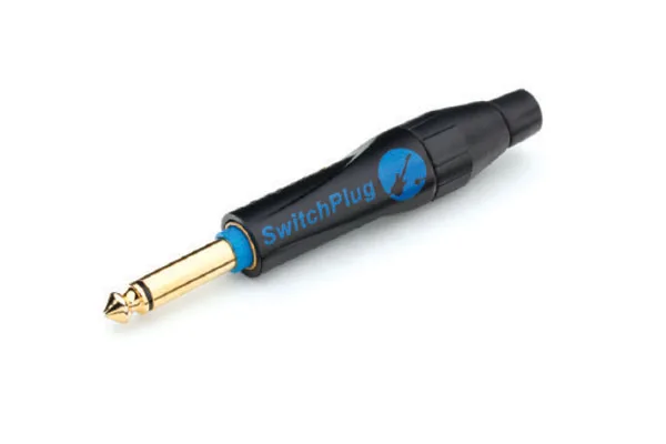 Amphenol Audio Silent plug 6.35 mm/(1/4" Jack) Thermoplastic Backshell TM1P and TMP1B Standard finish, gold plating, switch plug